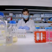 Researcher in lab