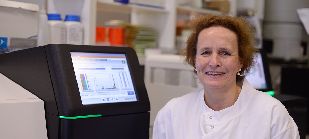 Photo of Kathy Pritchard-Jones in lab