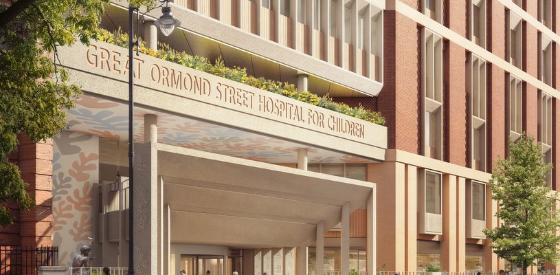 Graphic of proposed new main entrance at Great Ormond Street Hospital