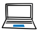 An illustration of a laptop