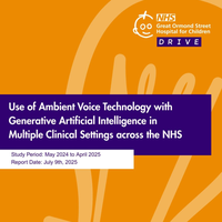 Cover of GOSH AVT Pan-London study report. Orange with Large illustration of a lightbulb and title of report in purple box.