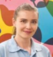 A picture of a physiotherapist smiling