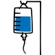 An illustration of a drip bag
