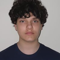 A man with short dark hair
