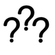 Three question marks