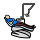 A patient laying in a chair