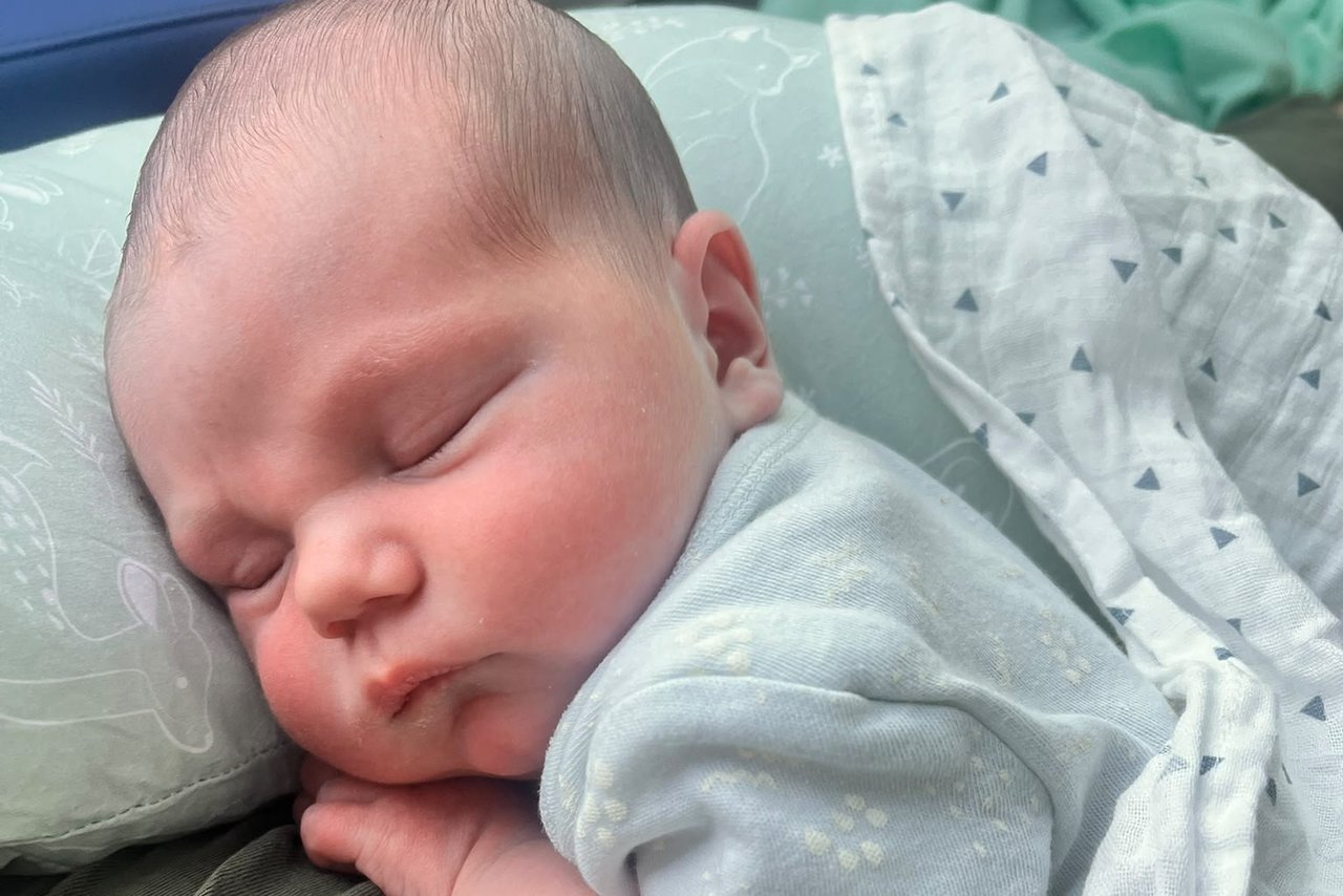 A sleeping baby