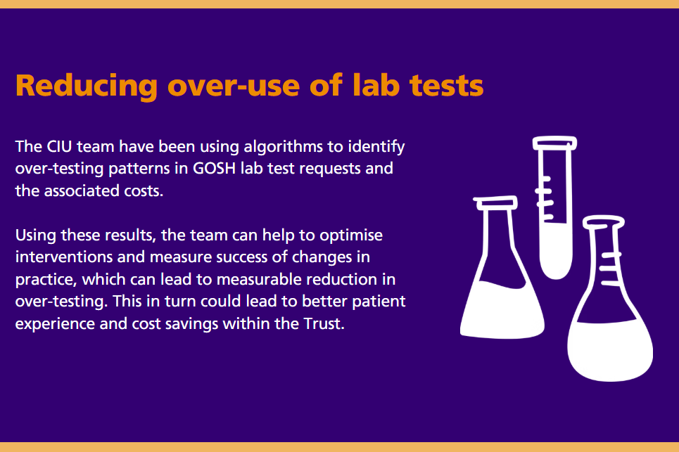 purple background with illustration of conical flask and test tubes