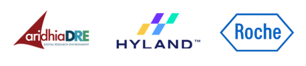 4 logos in a row, Aridhia, Arcturis, Hyland, Roche