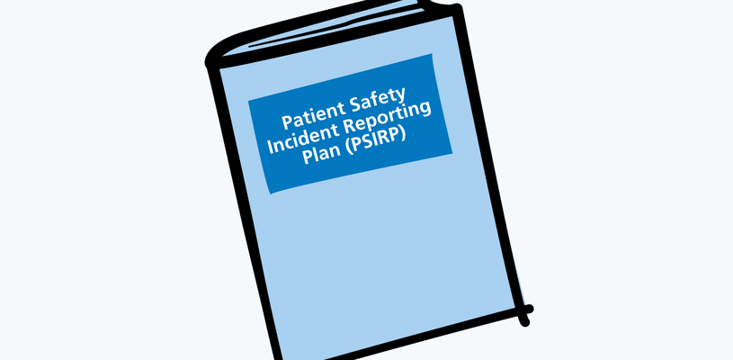 An illustration of a book against a light blue background.