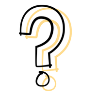 Black question mark illustration with pale yellow question mark illustration shadowed
