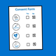 A consent form where all the options have 'no' selected