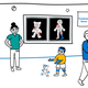A cartoon of someone receiving an x-ray