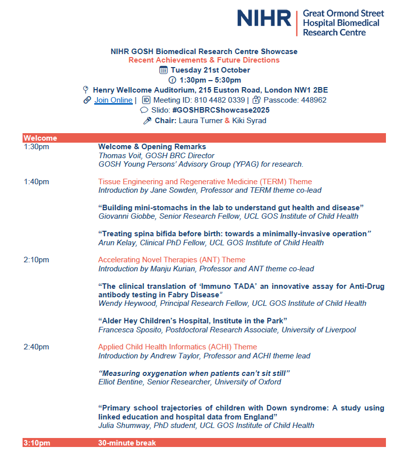 GOSH BRC Showcase programme 2025 p1