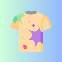 Decorative image with tshirt on blue background