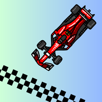 Decorative image of formula one car on blue background