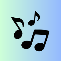 Decorative image with music notes on blue background